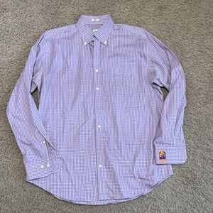 Peter Millar Lavender Checkered Men's Shirt
